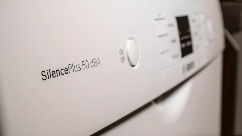 The Bosch SHEM3AY52N is quiet enough to have a conversation in front of it.