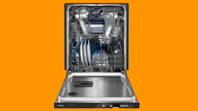 Product shot of the MDB8959SAS 24-inch stainless-steel dishwasher.