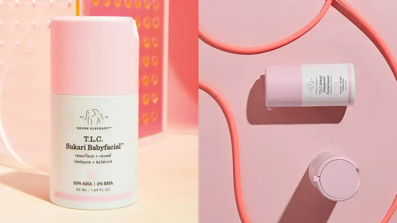 A photo of the Drunk Elephant T.L.C. Sukari Babyfacial 25% AHA + 2% BHA Mask.