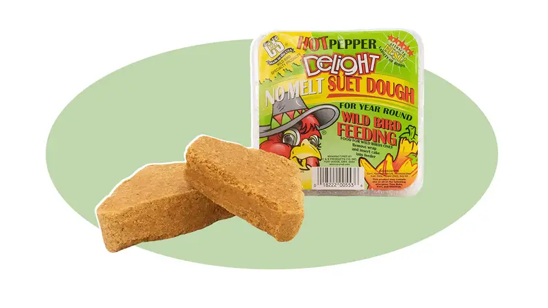 Product shot of the C&S Hot Pepper Delight No Melt Suet Dough.