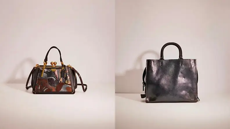 Two older bags from Coach that have been restored.