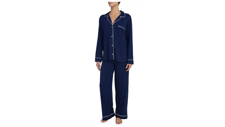 Woman wearing pair of Eberjey pajamas