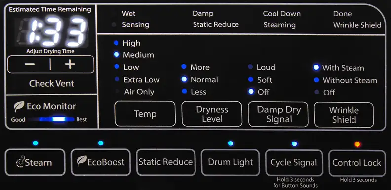 Given the EPA's new emphasis on dryer efficiency, the Whirlpool Duet WED97HEDBD's EcoBoost feature becomes all the more important.