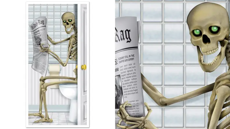 Beistle Skeleton Restroom Door Cover