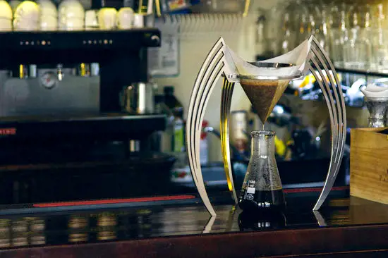 The Iikone coffee brewer on display