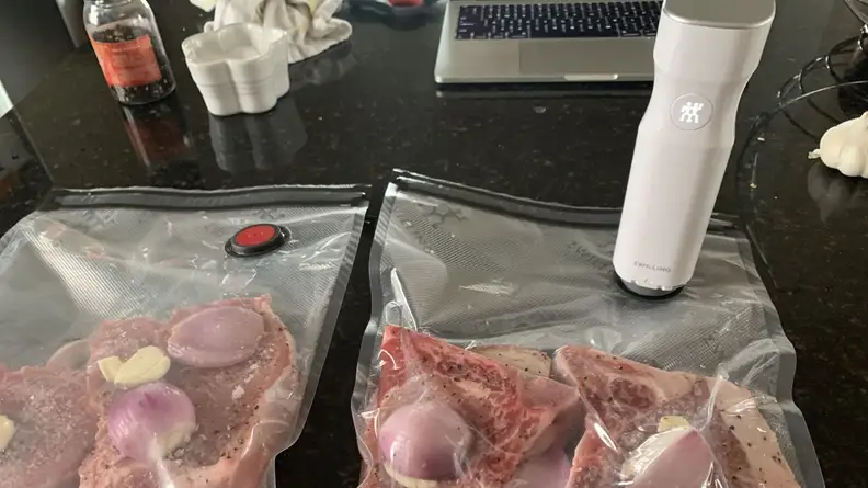 Zwilling bags being sealed