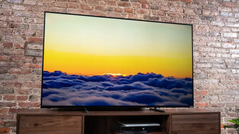 The Vizio P-Series Quantum (2021) displaying 4K content in a living room setting