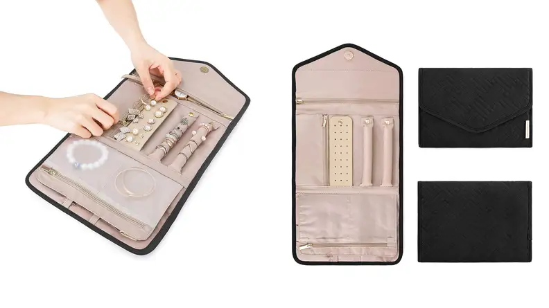 A photo of the Bagsmart Travel Jewelry Organizer.