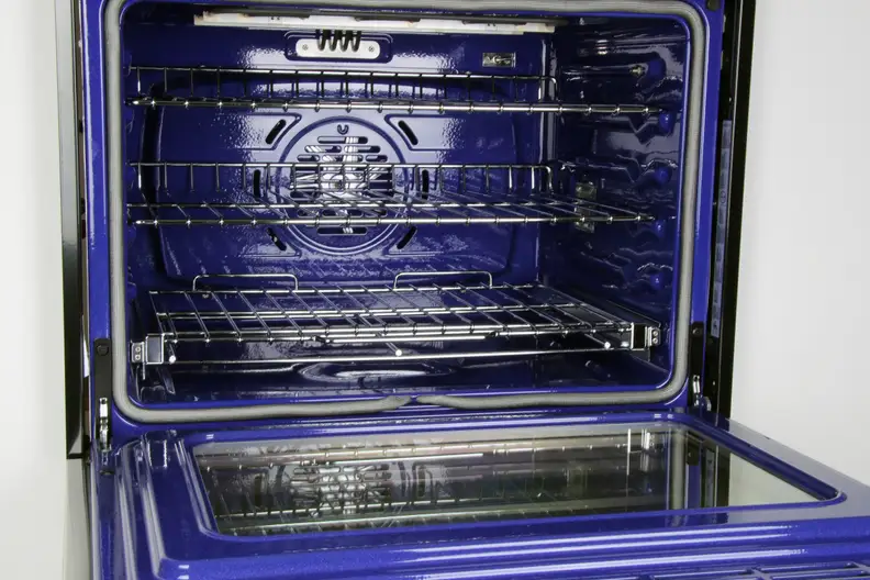 blue oven cavity