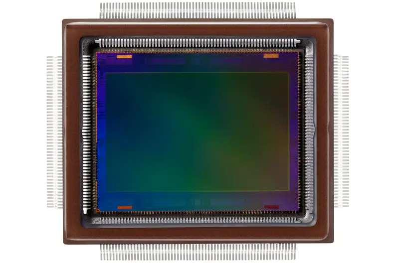 A manufacturer-supplied render of the Canon 250 megapixel APS-H CMOS sensor.