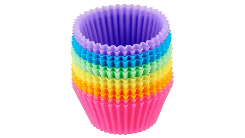 rainbow silicone baking cups