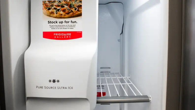 A Frigidaire Gallery refrigerator's icemaker