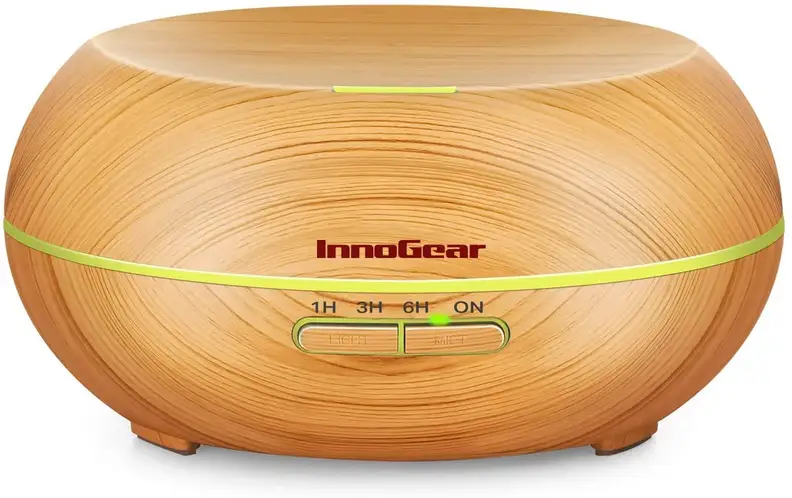 A blonde wood InnoGear oil diffuser