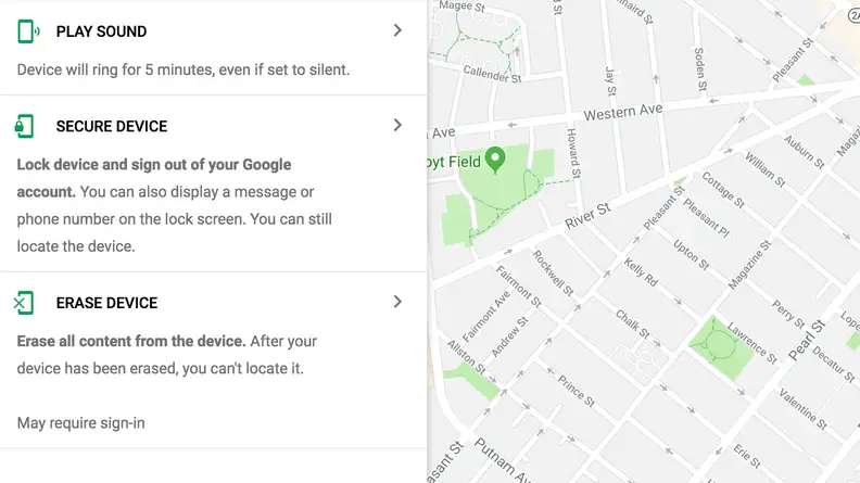 Android Lost Phone on Google Maps