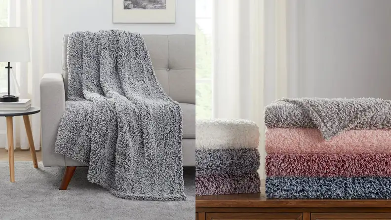 Mainstays Extra Plush Lightweight Sherpa Throw Blanket