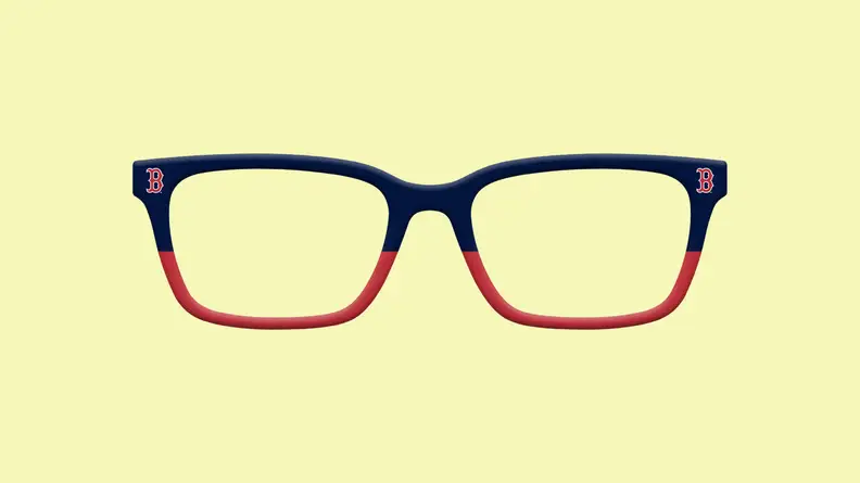 top of glasses on yellow background