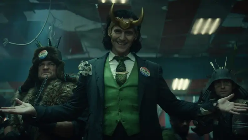 Tom Hiddleston as Marvel villain Loki in Disney Plus series Loki.