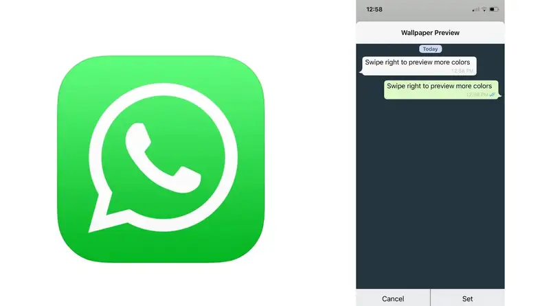 whatsapp icon and screenshot dark mode