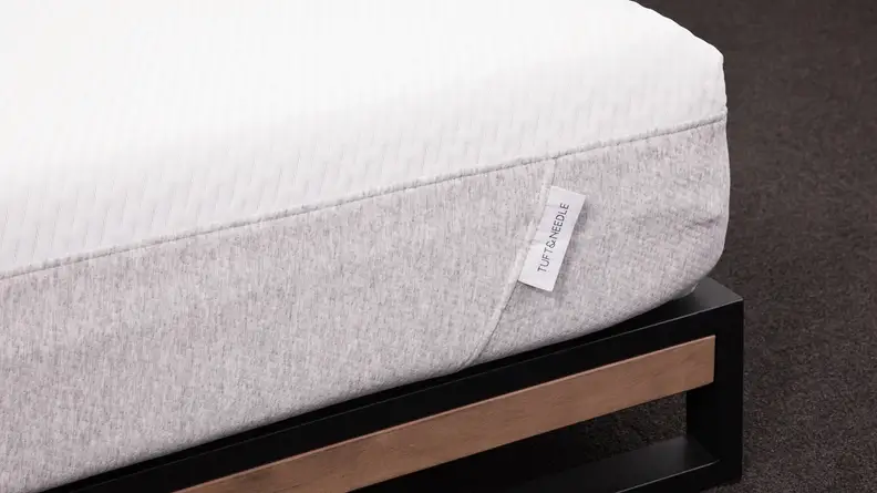 The corner of the Tuft & Needle Original mattress
