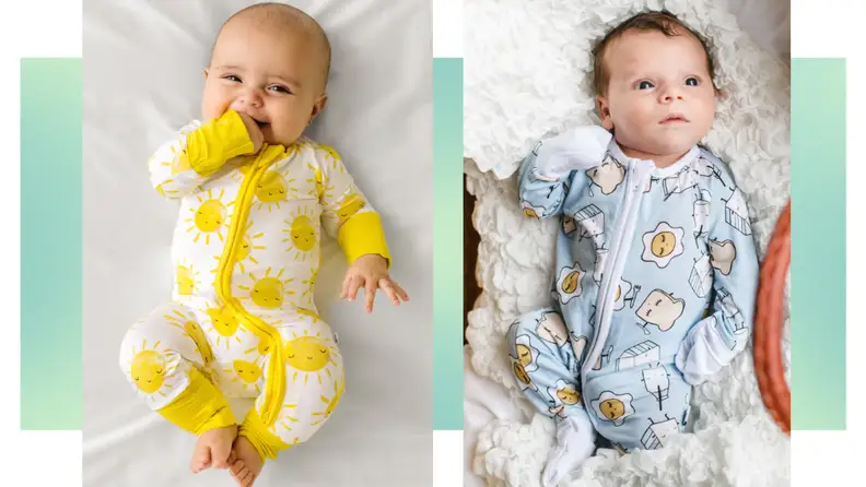 Cute babies in pajamas