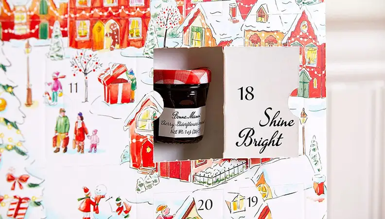 Fruit spread themed advent calendar