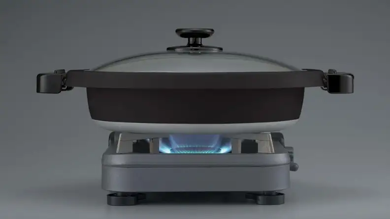 Zojirushi Gourmet d'Expert Electric Skillet on gray background
