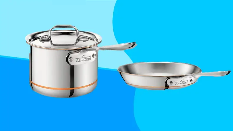 Silver pot and pan.
