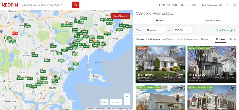 Redfin is my favorite site for comparing listings and keeping track of homes I've found while house hunting.