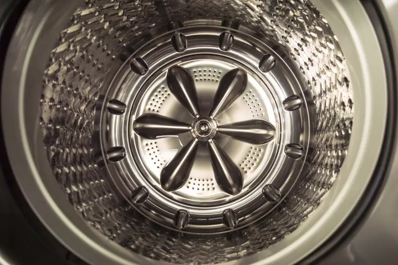 A 5.2-cu.-ft. drum is large enough to fit an entire family's laundry.