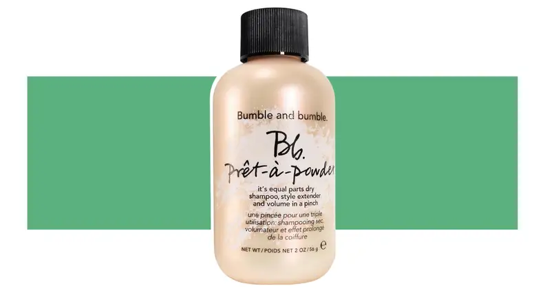 Bumble and bumble product on a green background.