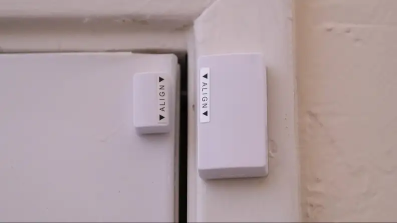 The Adobe Security Kit's door sensor in place.