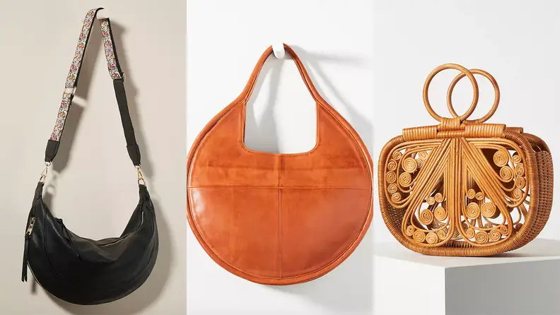 Three handbags, among the best things to buy at Anthropologie.