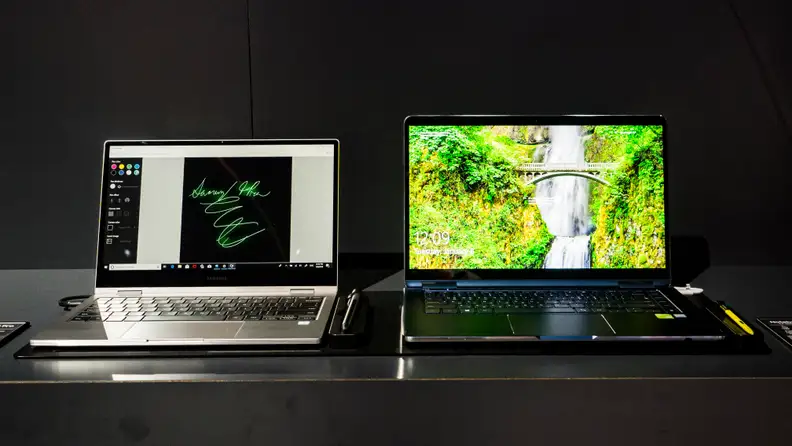 The Samsung Notebook 9 Pro (left) and Notebook 9 Pen