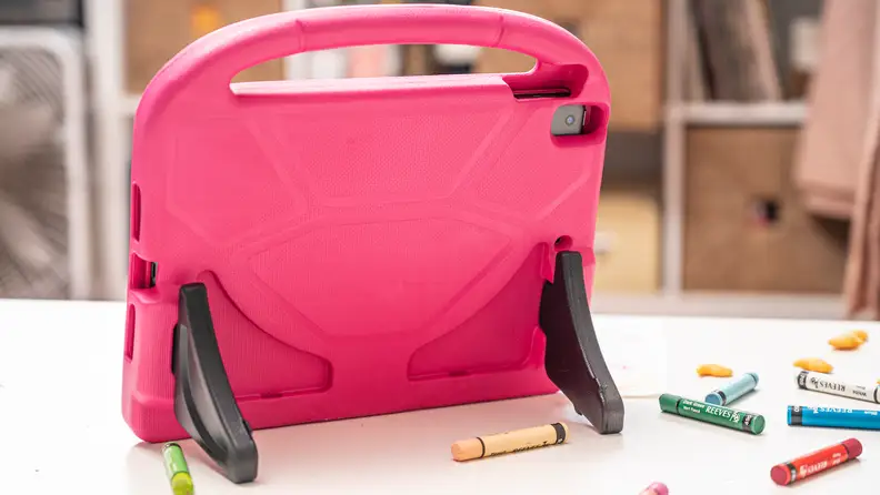 Backside of an iPad case for kids