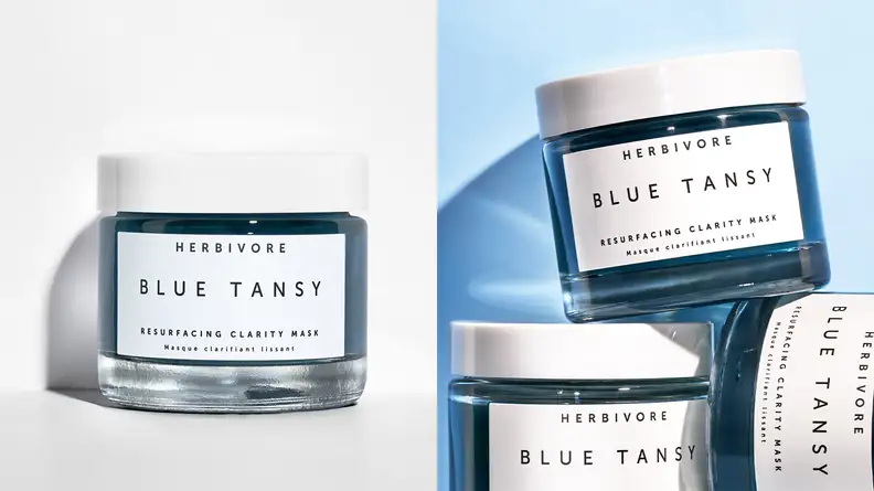 The Herbivore Blue Tansy Resurfacing Clarity Mask.