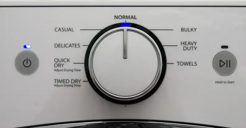 The Whirlpool Duet WED99HEDW's available cycle options aren't all that extensive, but still cover all the basics.