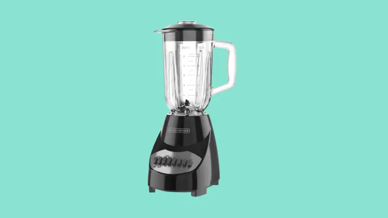 Blender against teal background