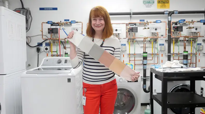 We test laundry products using stain strips
