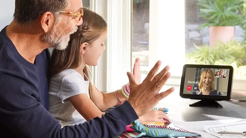 This Alexa-enable device has a screen for video chatting.
