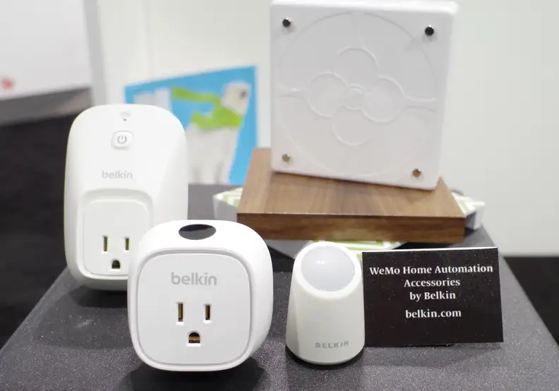 Belkin WeMo smart plugs.