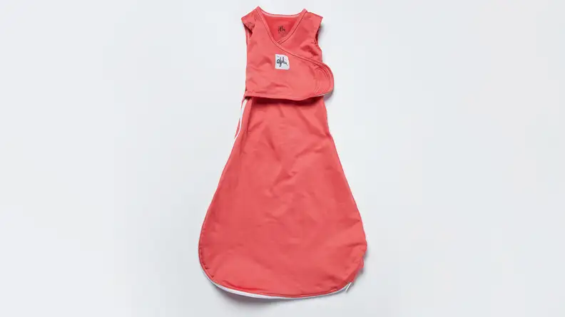 The Alphie sleep sack on a gray background