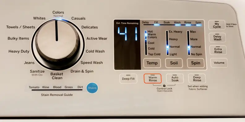 There are 12 wash cycles and extra cycles to clean the tub and rinse and spin