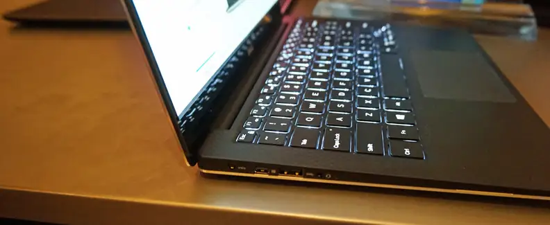 The XPS has two USB 3.0 ports, a mini DisplayPort, and an audio jack.
