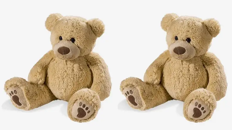 Two images of a teddy bear