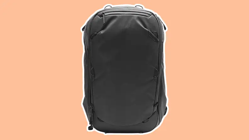 The Peak Design Travel Backpack 45L in the color black.