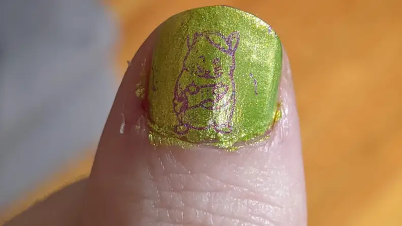Manicured thumb