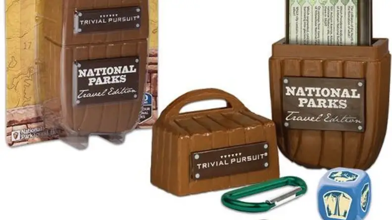 National Parks Trivial Pursuit laid out