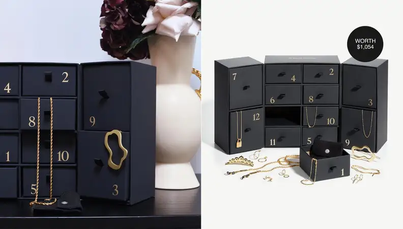 Jewelry themed advent calendar.