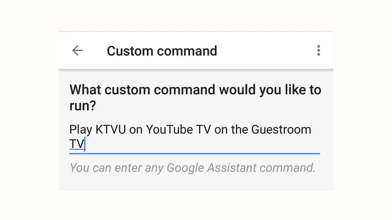 Google Home Custom Commands