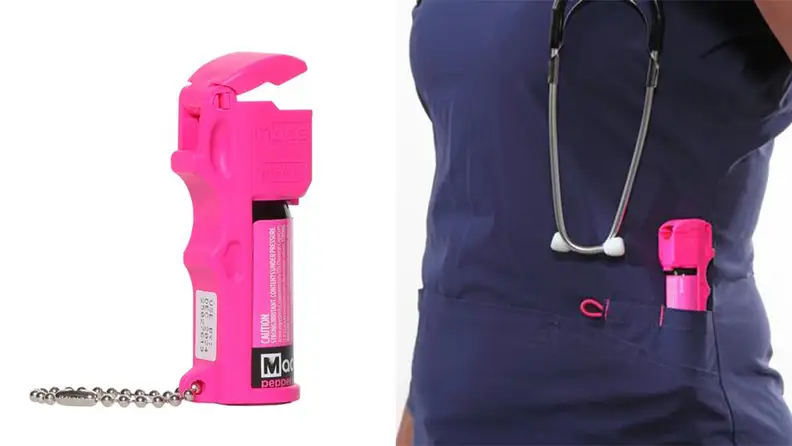 hot pink pepper spray by Mace